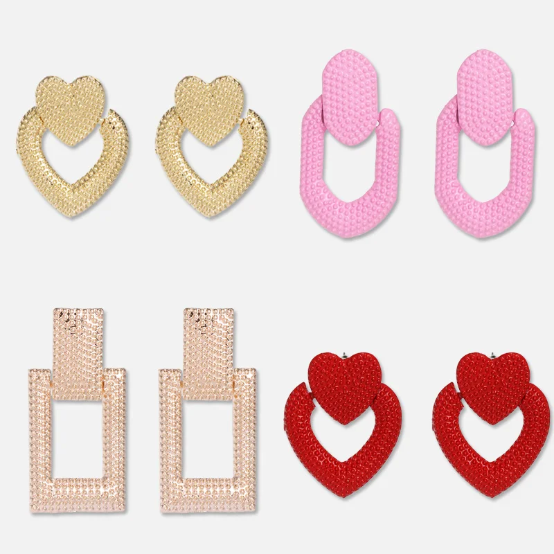 JUJIA New Arrival Trendy Love Heart Earrings For Women Korean Style Geometric Earrings Fashion Party Wedding Jewelry
JUJIA New Arrival Trendy Love Heart Earrings For Women Korean Style Geometric Earrings Fashion Party Wedding Jewelry
