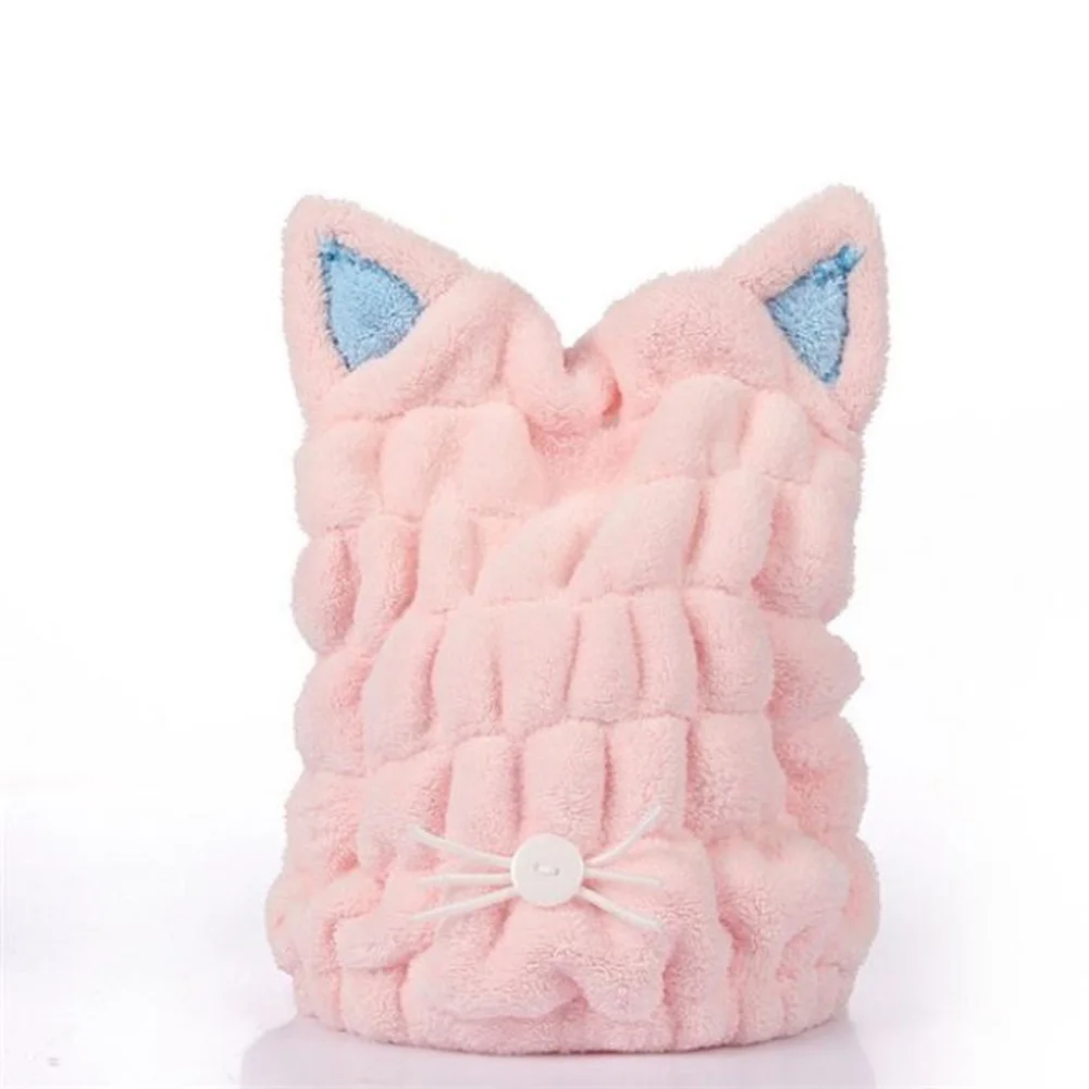 Super Coral Fleece Cute Dry Hair Towel Cap Bathroom Cat Ear Absorbent Women Magic Hair Dry Cap Blue/Pink 25x20cm
Super Coral Fleece Cute Dry Hair Towel Cap Bathroom Cat Ear Absorbent Women Magic Hair Dry Cap Blue/Pink 25x20cm