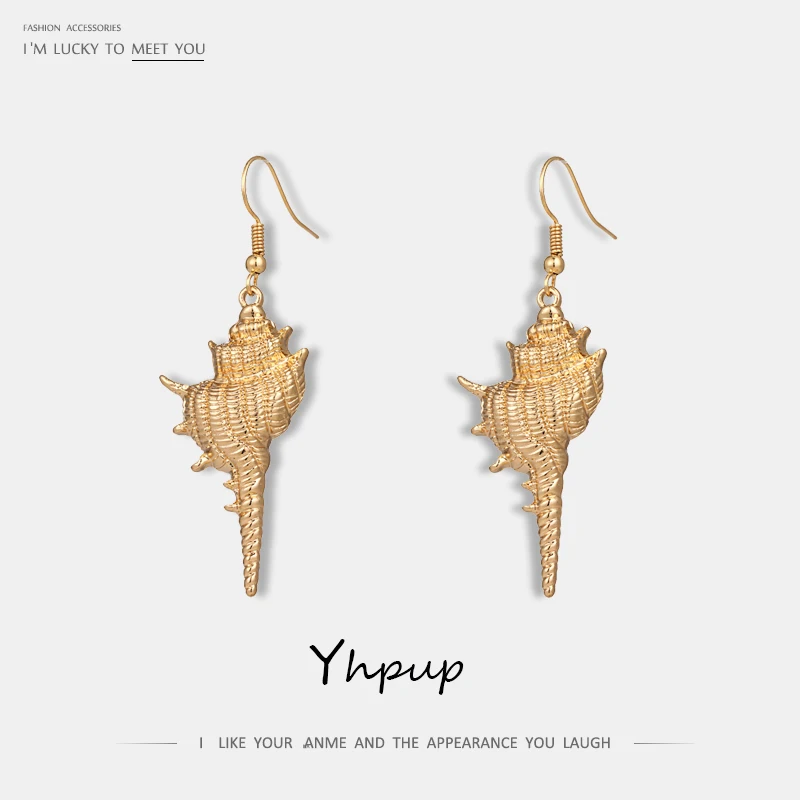 Yhpup Trendy Conch Shell Occident Vintage Gold Silver Dangle Earrings Geometric Zinc Alloy Jewelry Punk for Women oorbellen New
Yhpup Trendy Conch Shell Occident Vintage Gold Silver Dangle Earrings Geometric Zinc Alloy Jewelry Punk for Women oorbellen New