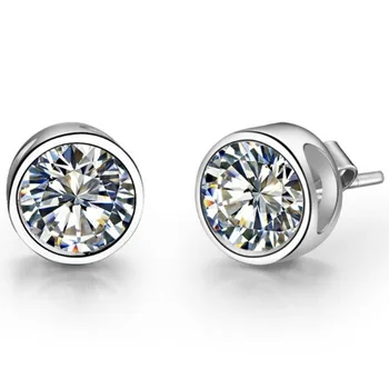 Excellent Round Moissanite Bridal Jewelry Earrings 1CT Diamond Moissanite Stud Earrings for Women Solid 18K White Gold Earrings
Excellent Round Moissanite Bridal Jewelry Earrings 1CT Diamond Moissanite Stud Earrings for Women Solid 18K White Gold Earrings
