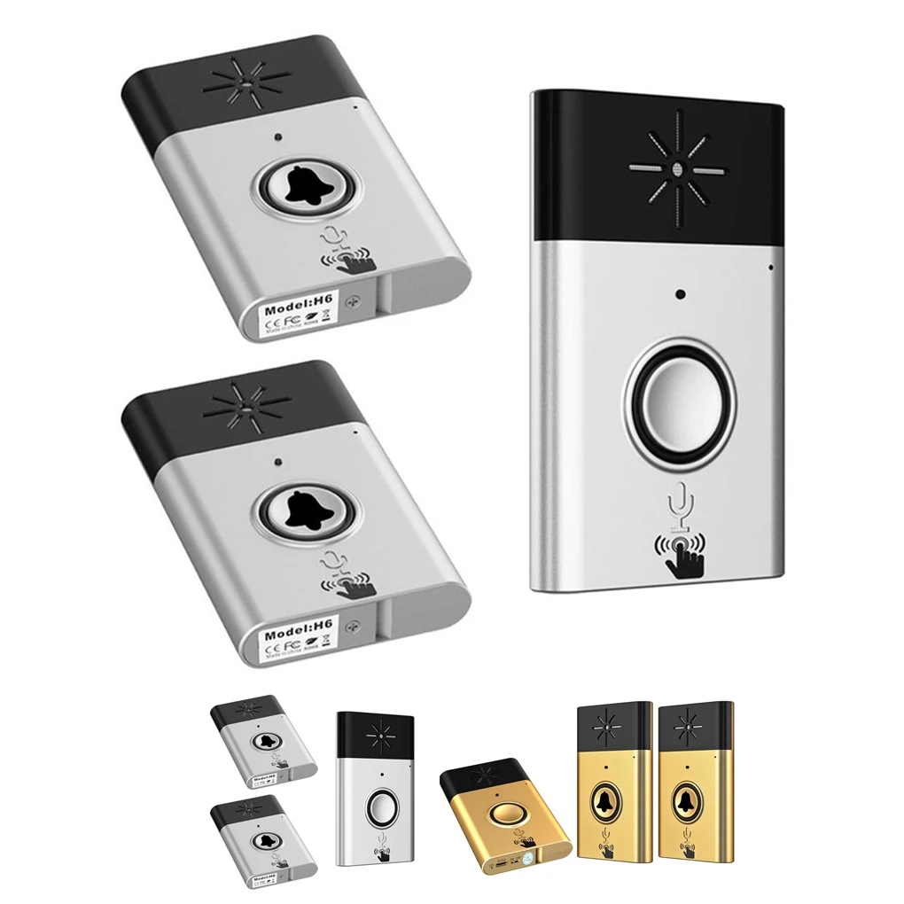1 to 2 Wireless Doorbell H6 Voice Intercom System Visitor Calling System 300M Distance Outdoor Transmitter Indoor Receiver
1 to 2 Wireless Doorbell H6 Voice Intercom System Visitor Calling System 300M Distance Outdoor Transmitter Indoor Receiver