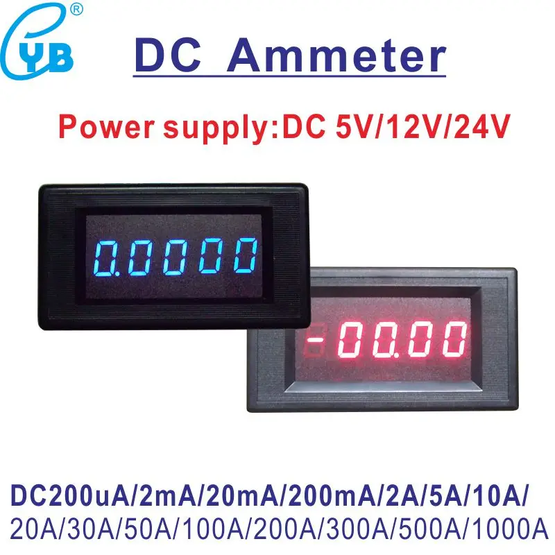 YB5145A DC Current Meter Amp Ampere 4 1/2 5 digit bit LED Digital Ammeter 200uA/2mA/20mA/200mA/2A 5A 10A 30A 50A 100A 300A 500A
YB5145A DC Current Meter Amp Ampere 4 1/2 5 digit bit LED Digital Ammeter 200uA/2mA/20mA/200mA/2A 5A 10A 30A 50A 100A 300A 500A