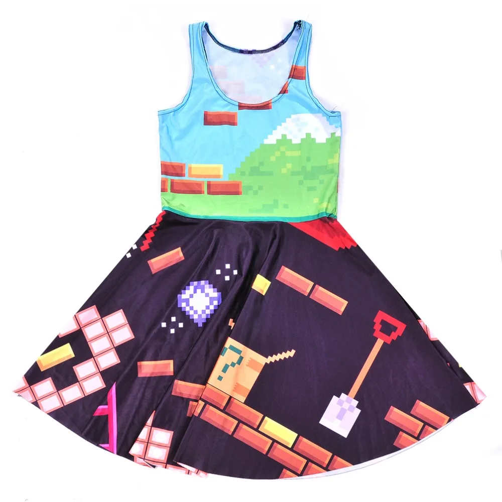Plus size Girls dress Women Dress Digital Print Game Super Mario geometry Dresses Sleeveless Beach DRESS vestidos Drop Ship
Plus size Girls dress Women Dress Digital Print Game Super Mario geometry Dresses Sleeveless Beach DRESS vestidos Drop Ship