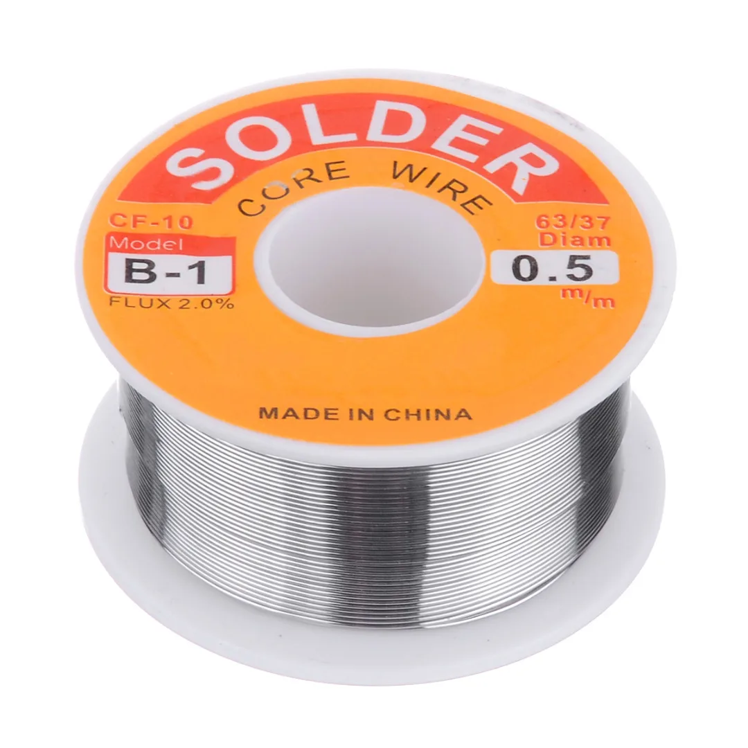 New 0.5/0.6/0.8/1/1.2/1.5/2mm 50/100g FLUX 2.0% 63/37 Rosin Core Welding Tin Lead Solder Iron Wire Reel Soldering Wire Roll