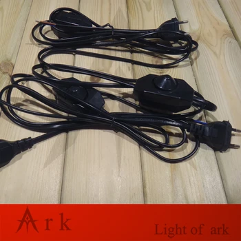 European VDE Approval 2.5Meter EU Black Cable with 2 Round pin Plug online Dimmer Switch Wire for Table/Floor Lamp
European VDE Approval 2.5Meter EU Black Cable with 2 Round pin Plug online Dimmer Switch Wire for Table/Floor Lamp