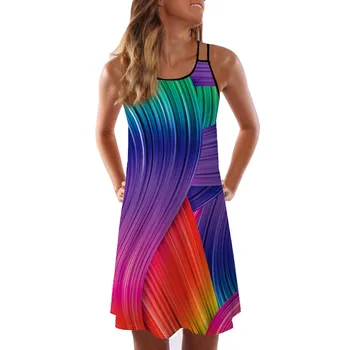 Women Dress Summer Vintage Sleeveless Dress 3D Floral Print Boho Tank Short Mini Dress Sundress 2020 Summer Female Clothing
Women Dress Summer Vintage Sleeveless Dress 3D Floral Print Boho Tank Short Mini Dress Sundress 2020 Summer Female Clothing