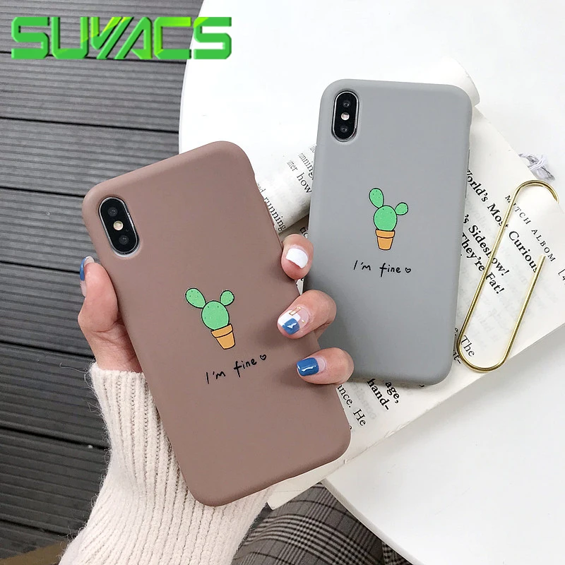 SUYACS Cartoon Cactus Solid Color Korea Phone Case For iPhone XS Max XR 6 6S 7 8 Plus X Soft Silica Gel Couple Phone Back Cover
SUYACS Cartoon Cactus Solid Color Korea Phone Case For iPhone XS Max XR 6 6S 7 8 Plus X Soft Silica Gel Couple Phone Back Cover