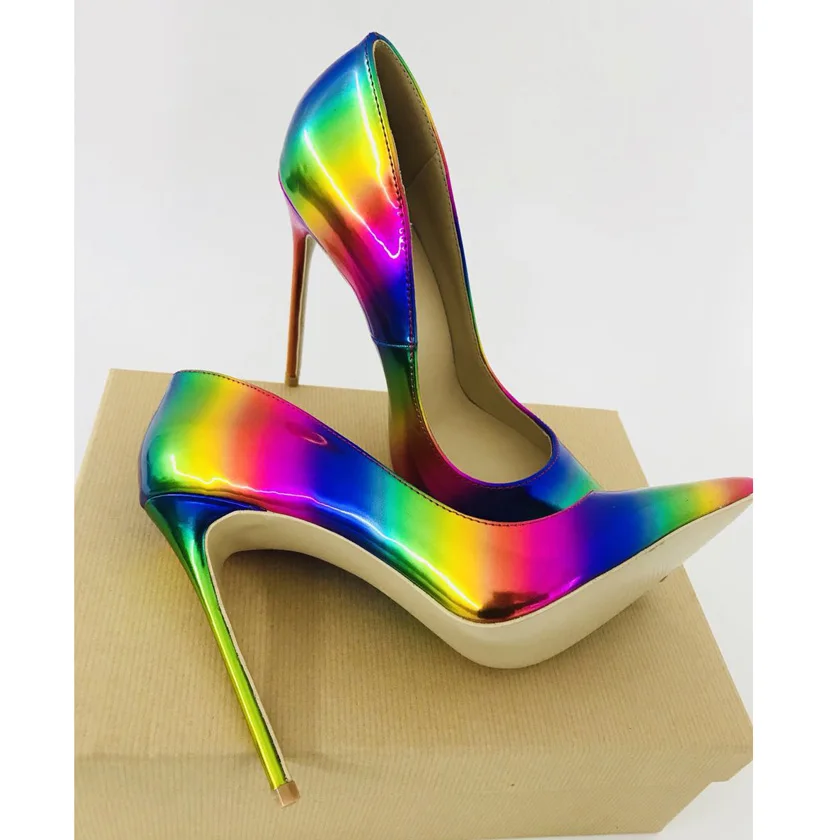 2018 New Pointed Toe Shoes Women Wedding Party Rainbow Printed Pumps 8cm/10cm/12cm High Heels Genuine Leather Stilettos Big Size
2018 New Pointed Toe Shoes Women Wedding Party Rainbow Printed Pumps 8cm/10cm/12cm High Heels Genuine Leather Stilettos Big Size
