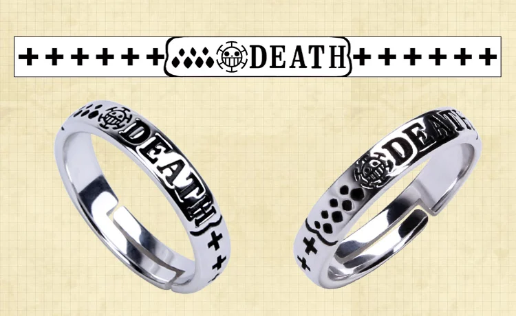 Hot Anime One Piece Monkey D Luffy Death Trafalgar Law Ace 925 Sterling Silver Ring Cosplay Gift S925 Props Hot Anime One Piece Monkey D Luffy Death Trafalgar Law Ace 925 Sterling Silver Ring Cosplay Gift S925 Props