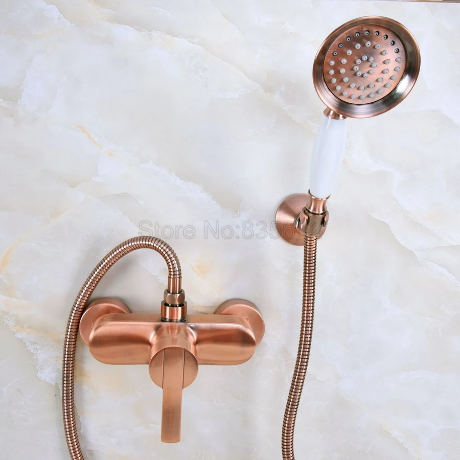 Antique Red Copper Wall Mounted Bathroom Bathtub Faucet Mixer Tap w/Hand Shower tna291
Antique Red Copper Wall Mounted Bathroom Bathtub Faucet Mixer Tap w/Hand Shower tna291