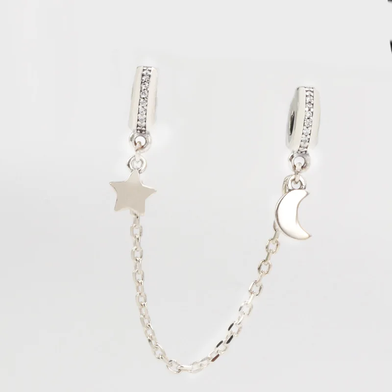 TIFF Pan S925 sterling silver, DIY bracelet accessories, new stars, moon Europe and new products Xingyue Xinghe safety chain lad
TIFF Pan S925 sterling silver, DIY bracelet accessories, new stars, moon Europe and new products Xingyue Xinghe safety chain lad
