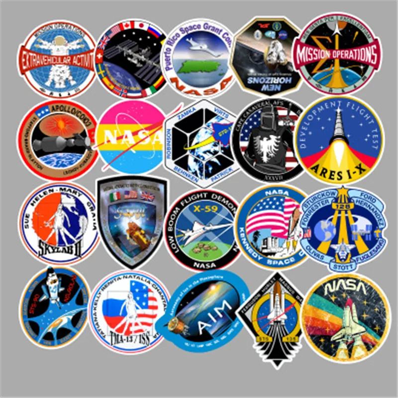 49 Pcs/lot Outer Space Theme Different Round PVC Stickers Kids Toys Decor for Car Laptop Pad Phone Trunk Guitar Bicycle Motor | Игрушки и