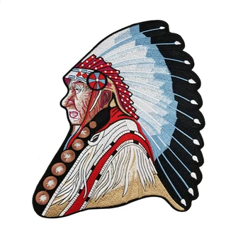 Big Size Embroidery Patch Indian Chief Jacket Back Iron Patches Appliqued MC Style Custom Design Iron On Patches For Clothing
Big Size Embroidery Patch Indian Chief Jacket Back Iron Patches Appliqued MC Style Custom Design Iron On Patches For Clothing