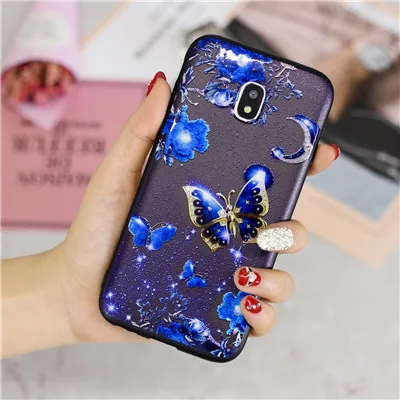 Silicon Phone Case For Samsung Galaxy A6 A8 A7 A750 J4 J6 J8 2018 J5 Black Butterfly Cases For Samsung S8 S9 Note9Soft TPU Cover (24)