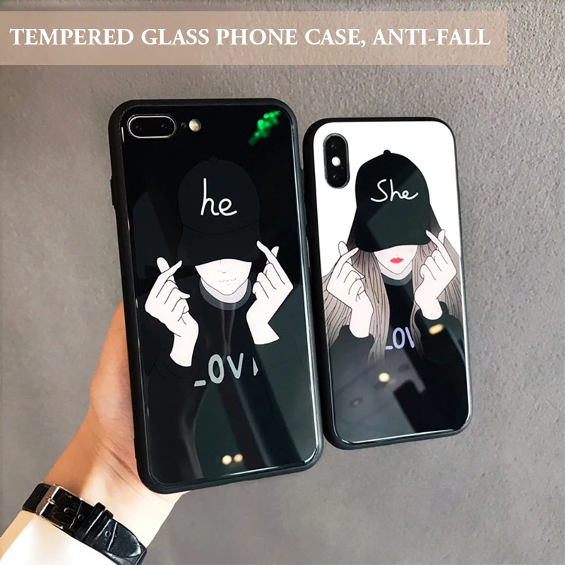 Cool Hip-Hop Hat Girl & Boy Tempered Glass Case For iPhone 6 6S Plus 7 8 Plus XS MAX XR X Cover Case For iPhone XS MAX XR
Cool Hip-Hop Hat Girl & Boy Tempered Glass Case For iPhone 6 6S Plus 7 8 Plus XS MAX XR X Cover Case For iPhone XS MAX XR