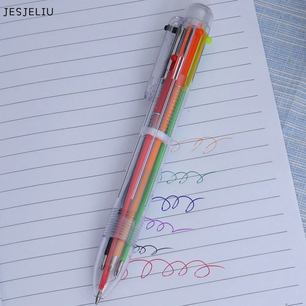 JESJELIU Colour 6 In 1 Multi Colour Retractable Click Ballpoint Pen Creative Stationery Wonderful
JESJELIU Colour 6 In 1 Multi Colour Retractable Click Ballpoint Pen Creative Stationery Wonderful
