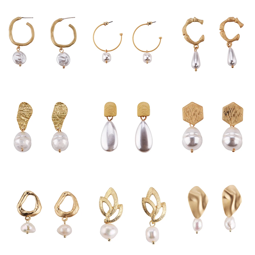 Girlgo Charm Fleshwater Pearl Drop Earrings For Women Irregular Maxi Statement Dangle Earrings Romantic Bridal Wedding Jewelry 
Girlgo Charm Fleshwater Pearl Drop Earrings For Women Irregular Maxi Statement Dangle Earrings Romantic Bridal Wedding Jewelry