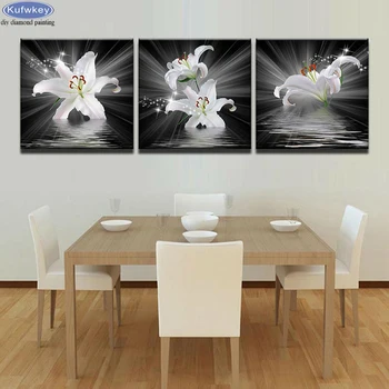 Full Square Round Drill 5D Diy Diamond Painting White Lily Flower Triptych Painting Cross Stitch Rhinestone Embroidery 3pcs/sets
Full Square Round Drill 5D Diy Diamond Painting White Lily Flower Triptych Painting Cross Stitch Rhinestone Embroidery 3pcs/sets