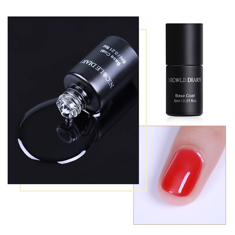 NICOLE DIARY Gel Polish 6ml Top Base Coat Gel Varnish Soak Off Long Lasting Base Coat Foundation for UV Gel Nail Polish
NICOLE DIARY Gel Polish 6ml Top Base Coat Gel Varnish Soak Off Long Lasting Base Coat Foundation for UV Gel Nail Polish
