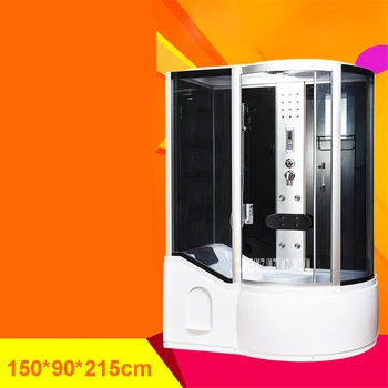 Household Bathroom Shower Room High-quality Tempered Glass Integrated Steam Shower Room With Bathtub 110V/220V 12W 150x90x215CM
Household Bathroom Shower Room High-quality Tempered Glass Integrated Steam Shower Room With Bathtub 110V/220V 12W 150x90x215CM