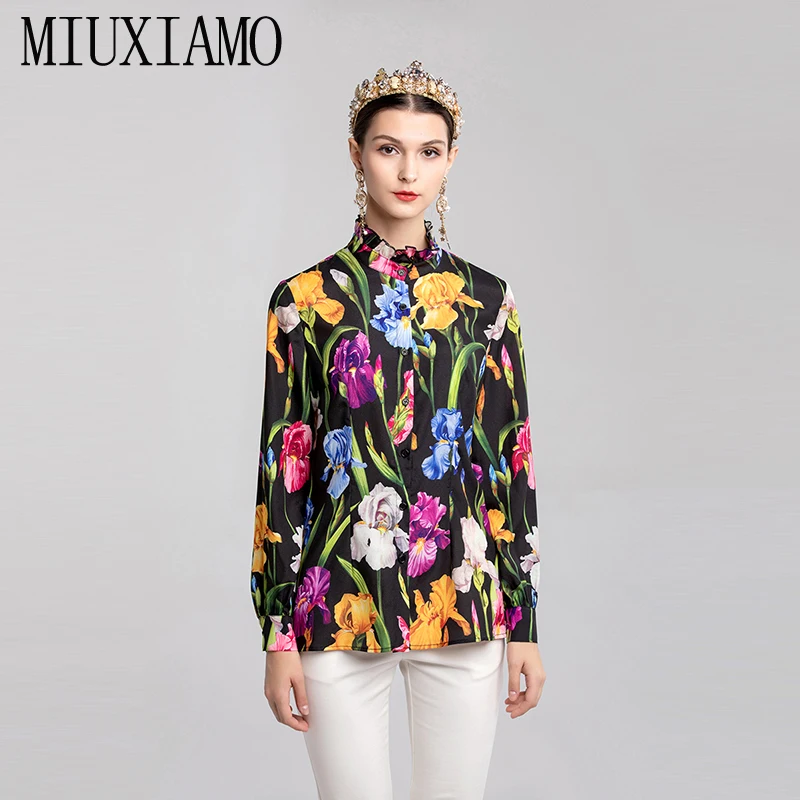 MIUXIMAO High Quality 2019 Spring & Summer Newest Casual Style Turn-down Collar Full Sleeve Floral Print Blouse Women vestido
MIUXIMAO High Quality 2019 Spring & Summer Newest Casual Style Turn-down Collar Full Sleeve Floral Print Blouse Women vestido