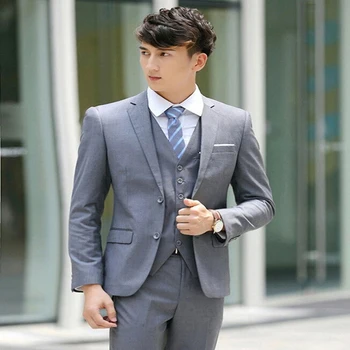 Retro formal business grey groom men suit terno three pieces gray wedding suits for mens jacket+vest+pants 2017 costume homme
Retro formal business grey groom men suit terno three pieces gray wedding suits for mens jacket+vest+pants 2017 costume homme