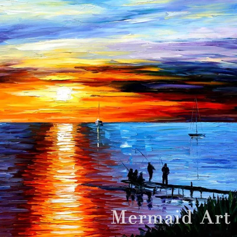 Hand Painted Oil Painting On Canvas For Abstract Sea Fishing With Friends Thick Palette Knife Painting Living Room Wall Artwork
Hand Painted Oil Painting On Canvas For Abstract Sea Fishing With Friends Thick Palette Knife Painting Living Room Wall Artwork