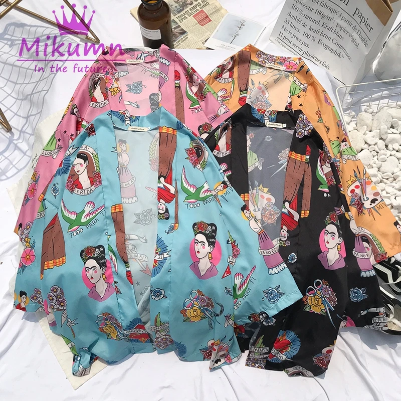 Women & Men Harajuku Blouse Japanese Cartoon Character Print Kimonos Summer Sunscreen Cardigan Loose Causal Blouse Tops
Women & Men Harajuku Blouse Japanese Cartoon Character Print Kimonos Summer Sunscreen Cardigan Loose Causal Blouse Tops