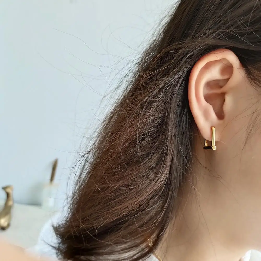 INS Authentic 925 Sterling silver Golds squareness Rectangle Geometric Hoop Huggie Earrings FINE jEWELRY TLE583
INS Authentic 925 Sterling silver Golds squareness Rectangle Geometric Hoop Huggie Earrings FINE jEWELRY TLE583