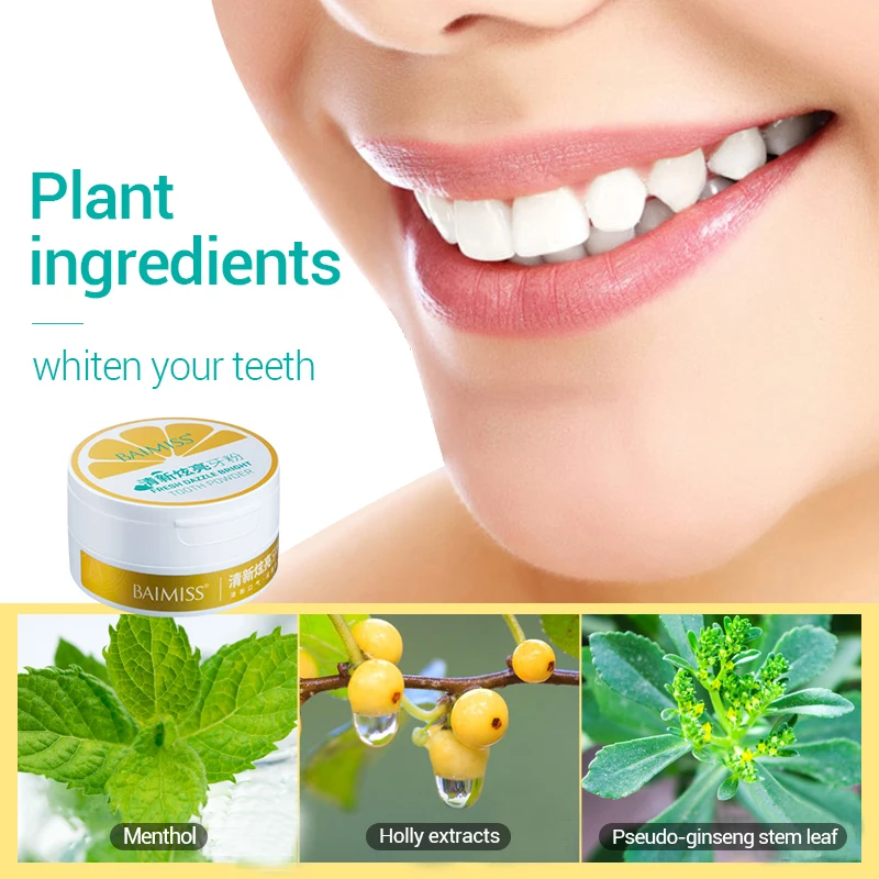 BAIMISS Teeth Whitening Powder Tooth Cleaning Serum Bamboo Charcoal Oral Hygiene Tool Deep Cleanser Spot Stains Remover Essence
BAIMISS Teeth Whitening Powder Tooth Cleaning Serum Bamboo Charcoal Oral Hygiene Tool Deep Cleanser Spot Stains Remover Essence