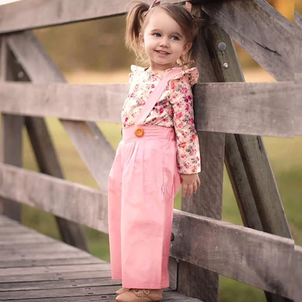 MUQGEW Toddler Baby Girls Long Sleeve Floral Tops+Solid Overalls Pants Clothes Outfits Summer Children Girls Clothes Sets
MUQGEW Toddler Baby Girls Long Sleeve Floral Tops+Solid Overalls Pants Clothes Outfits Summer Children Girls Clothes Sets