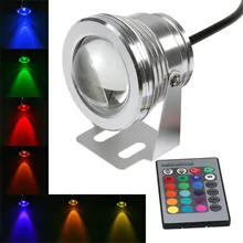 

IP68 10W RGB LED Light Garden Fountain Pool Pond Spotlight Waterproof Underwater Lamp with Remote Control Aquarium Lamp DC12V