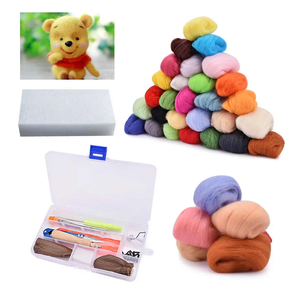 36 Colors Wool Fibre Roving For Needle Felting DIY Hand Spinning Fiber Needlework Sewing Crafts Kit Needle Craft Wool Weaving
36 Colors Wool Fibre Roving For Needle Felting DIY Hand Spinning Fiber Needlework Sewing Crafts Kit Needle Craft Wool Weaving