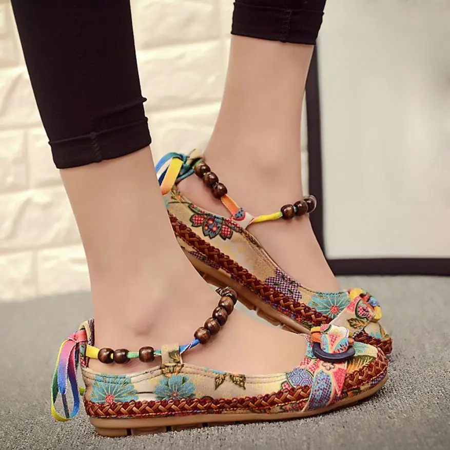 SAGACE Shoes Sandals Ethnic Beading Round Toe Colorful Casual Embroidered Cotton Shoes Casual sandals summer 2018MA31
SAGACE Shoes Sandals Ethnic Beading Round Toe Colorful Casual Embroidered Cotton Shoes Casual sandals summer 2018MA31