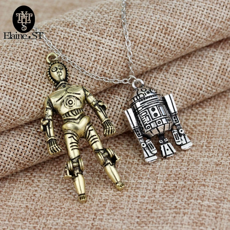 Star Wars Robot R2D2 And C3PO Pendant pendant Necklace maxi big necklace Statement Jewelry for men&women Christmas gift
Star Wars Robot R2D2 And C3PO Pendant pendant Necklace maxi big necklace Statement Jewelry for men&women Christmas gift