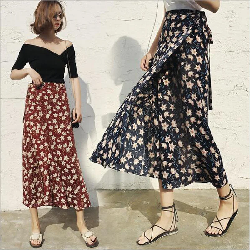Spring Summer New Women Skirts Fashion Floral Print A-Line Ankle-Length Chiffon Women's Skirt Casual Loose Skirt for Girls
Spring Summer New Women Skirts Fashion Floral Print A-Line Ankle-Length Chiffon Women's Skirt Casual Loose Skirt for Girls