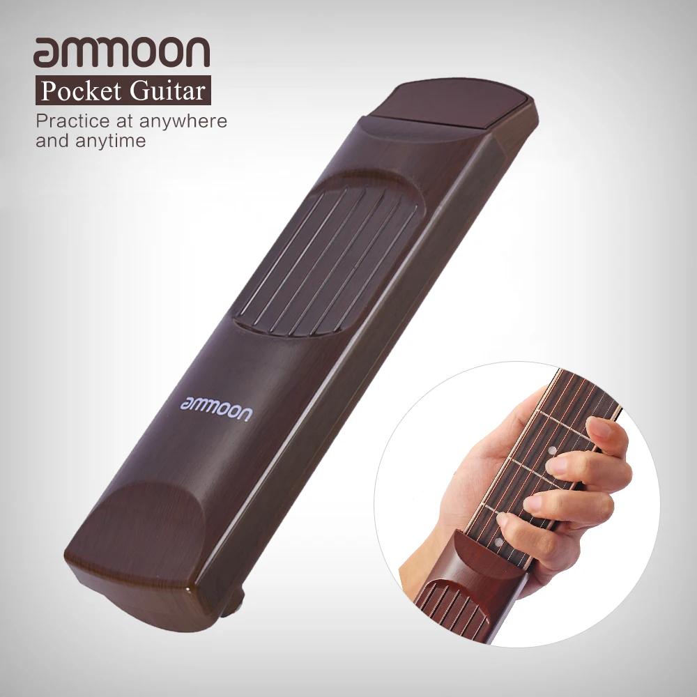 ammoon Portable Pocket Acoustic Guitar Practice Tool Gadget Chord Trainer 6 String 4 Fret Model Rosewood Fretboard Wood Grain
ammoon Portable Pocket Acoustic Guitar Practice Tool Gadget Chord Trainer 6 String 4 Fret Model Rosewood Fretboard Wood Grain