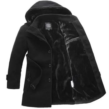 European and American Fashion Men's Clothing Plus Velvet Thickening Hooded Windbreaker Jacket Tide Single-breasted Woolen Coat
European and American Fashion Men's Clothing Plus Velvet Thickening Hooded Windbreaker Jacket Tide Single-breasted Woolen Coat