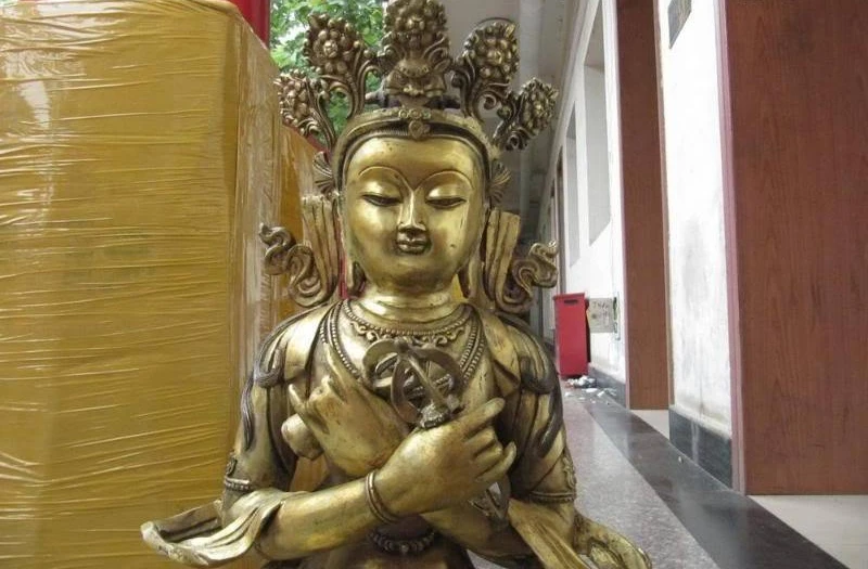 Tibet Buddhism fane Bronze Copper Vajrasattva Bodhisattva Buddha Guan Yin Statue 8.02
Tibet Buddhism fane Bronze Copper Vajrasattva Bodhisattva Buddha Guan Yin Statue 8.02
