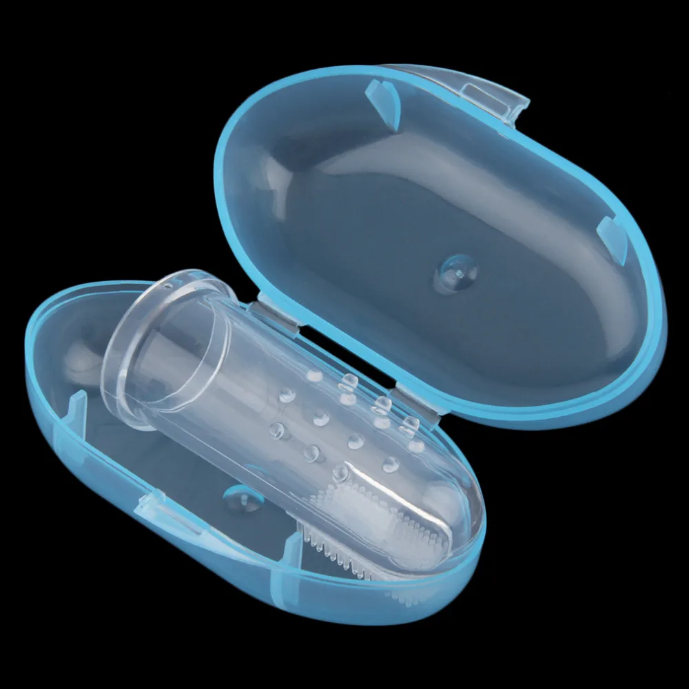 Mom Baby Finger Toothbrush With Blue Box Children Teeth Clear Massage Soft Silicone Infant Rubber Cleaning Brush Massager Set
Mom Baby Finger Toothbrush With Blue Box Children Teeth Clear Massage Soft Silicone Infant Rubber Cleaning Brush Massager Set