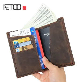 AETOO Manual first layer leather passport bag crazy horse leather retro passport set simple multi-function passport holder docum
AETOO Manual first layer leather passport bag crazy horse leather retro passport set simple multi-function passport holder docum