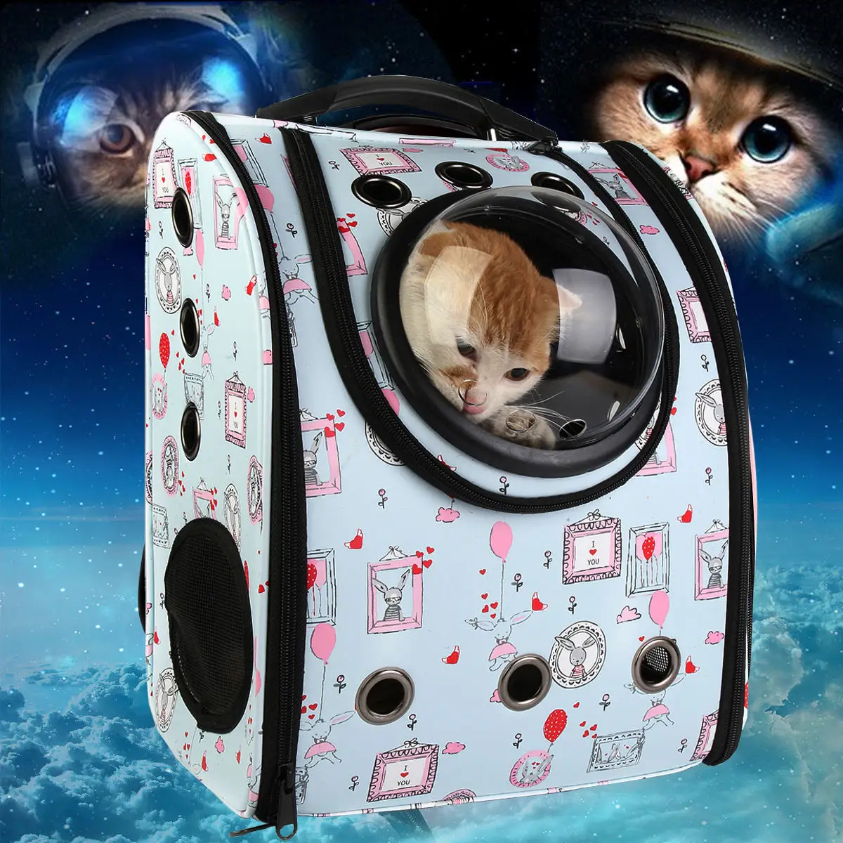 Pet Cat Dog Breathable Capsule Astronaut Backpack Mesh Carrier Bag Car Travel
Pet Cat Dog Breathable Capsule Astronaut Backpack Mesh Carrier Bag Car Travel