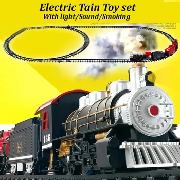Classical Electric train track set kids toys with sound light and realistic smoke steam brinquedo menino
Classical Electric train track set kids toys with sound light and realistic smoke steam brinquedo menino