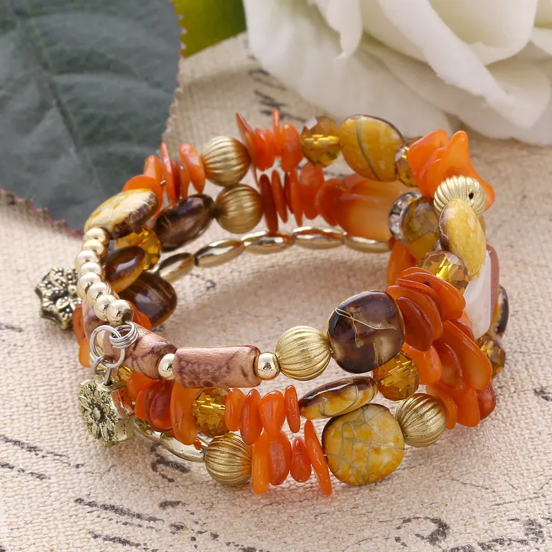 MINHIN Bohemia Summer Sweet Bead Bracelet&Bangle For Women Multi Colors Shell Gravel Decorative Multi Layers Cuff Bracelet
MINHIN Bohemia Summer Sweet Bead Bracelet&Bangle For Women Multi Colors Shell Gravel Decorative Multi Layers Cuff Bracelet