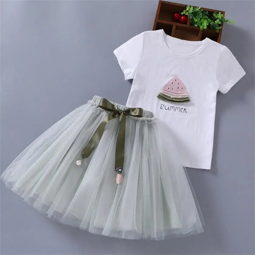Girls Clothing Sets 2019 Summer Cotton T-shirt Two-piece Short Sleeve Children Sets Casual Fashion Girls Clothes Suit Skirt 3 8Y
Girls Clothing Sets 2019 Summer Cotton T-shirt Two-piece Short Sleeve Children Sets Casual Fashion Girls Clothes Suit Skirt 3 8Y