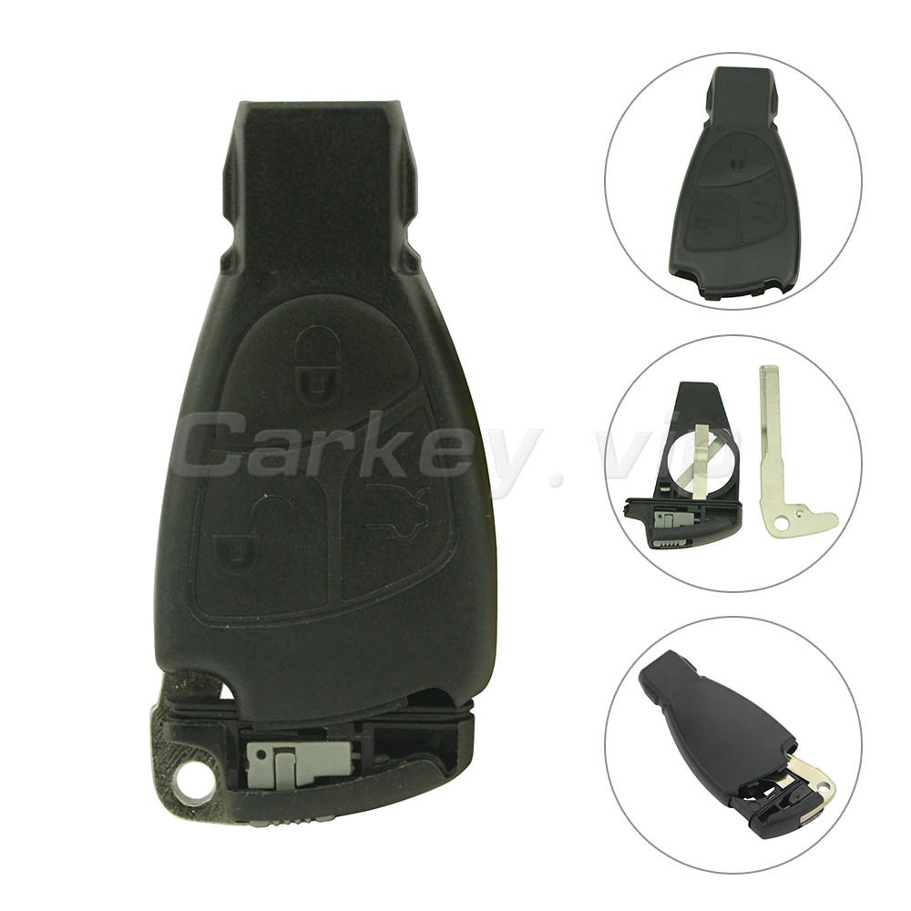 Remotekey Smart car key shell case cover 3 button for Mercedes Benz Europe Model C E Class with battery holder and emergency key
Remotekey Smart car key shell case cover 3 button for Mercedes Benz Europe Model C E Class with battery holder and emergency key