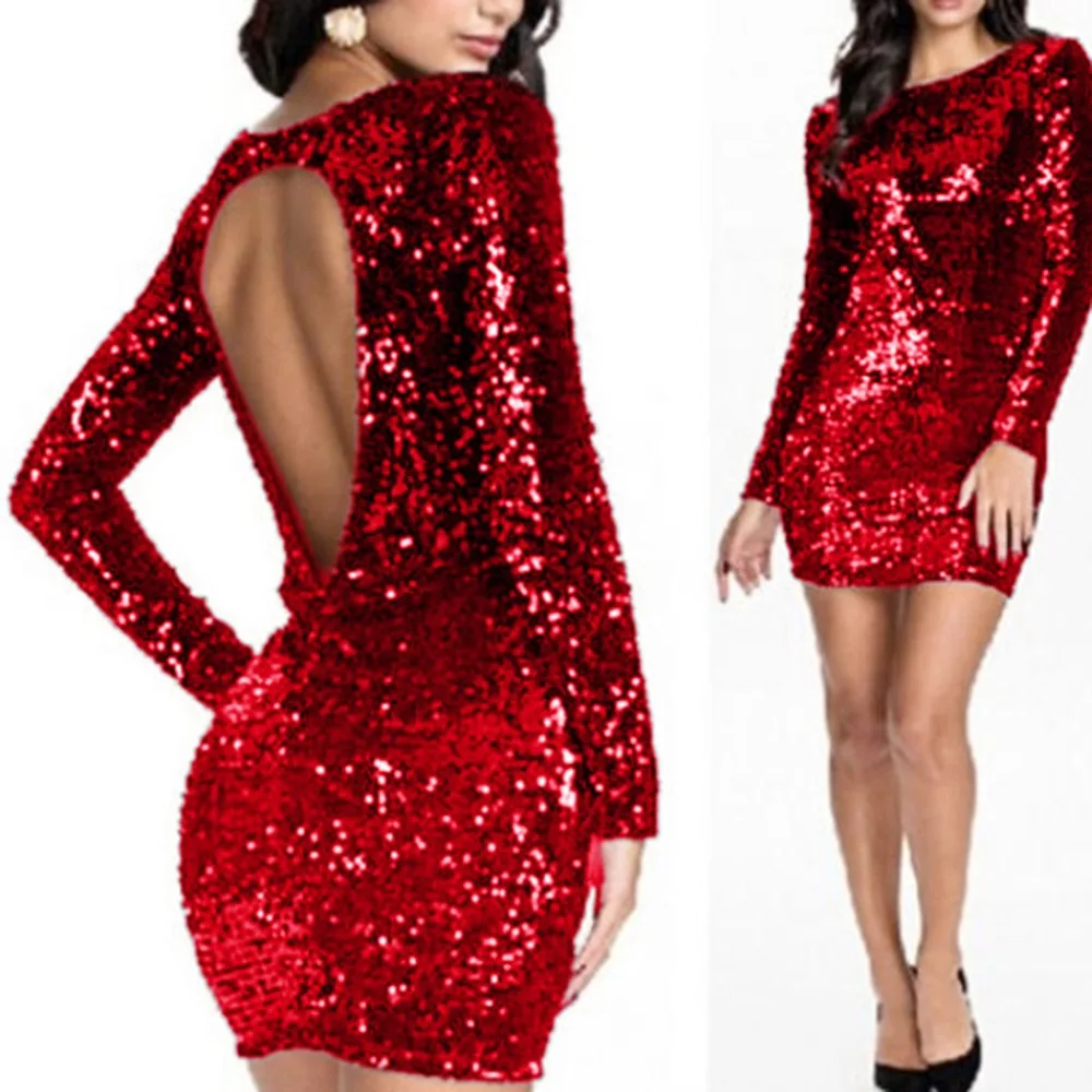 Women's Dresses Women Sparkle Glitzy Glam Sequin Long Sleeve Flapper Party Club Dress Party Bodycon Dress Autumn Casual Clothing
Women's Dresses Women Sparkle Glitzy Glam Sequin Long Sleeve Flapper Party Club Dress Party Bodycon Dress Autumn Casual Clothing