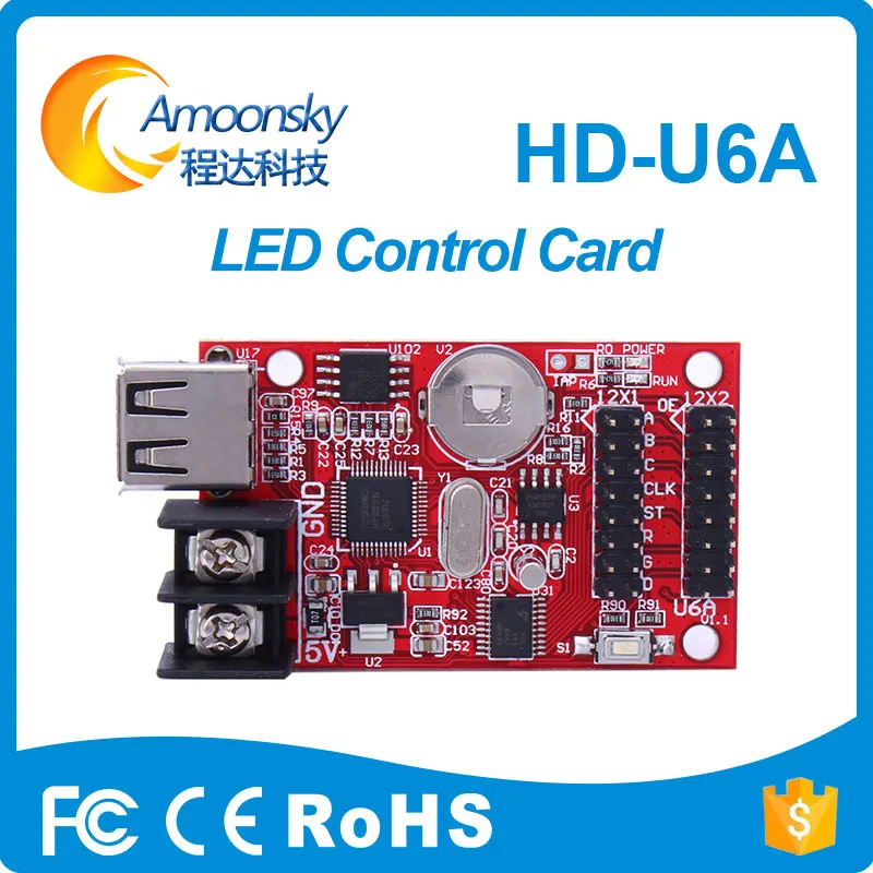 led display p10 red HD-U6A led rgb controller for led moving message display led lamp
led display p10 red HD-U6A led rgb controller for led moving message display led lamp