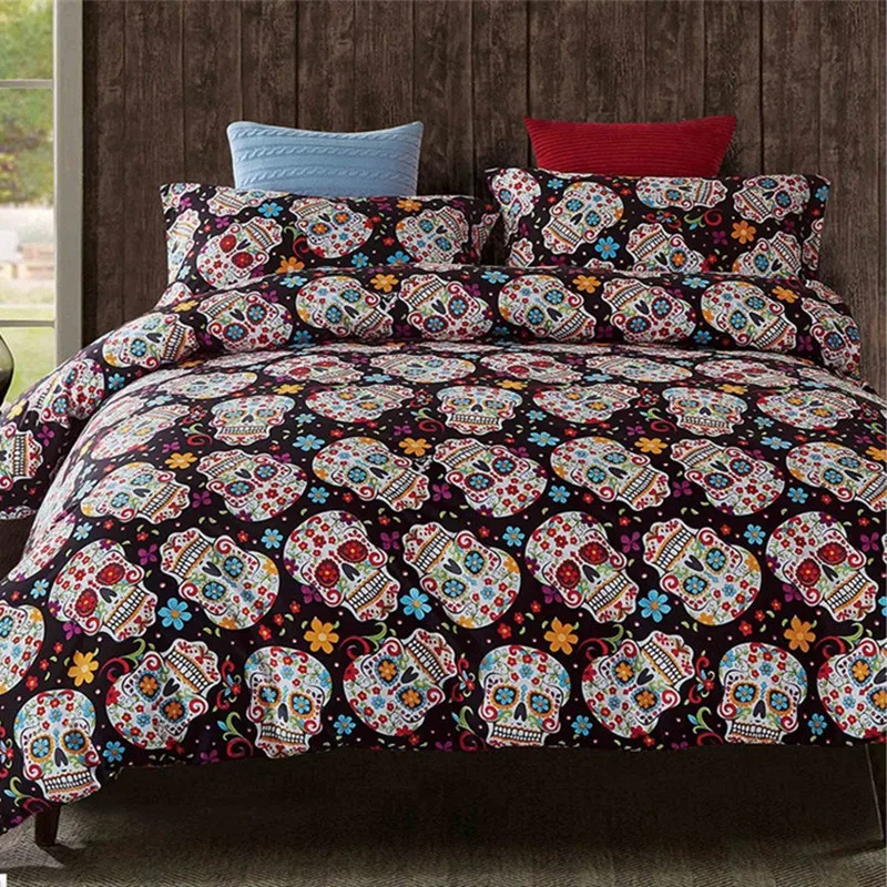 Fashion skull 3d bedding sets Cool Unique Rose Skull Print duvet cover set for king queen size 3pcs Bedclothes bad linen
Fashion skull 3d bedding sets Cool Unique Rose Skull Print duvet cover set for king queen size 3pcs Bedclothes bad linen