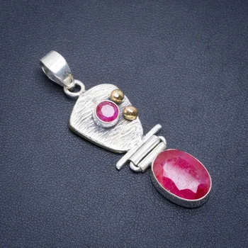 Natural Two Tones Cherry Ruby Handmade Unique 925 Sterling Silver Pendant 2" A1914
Natural Two Tones Cherry Ruby Handmade Unique 925 Sterling Silver Pendant 2" A1914
